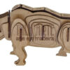 Rinoceronte Quebra Cabeça 3d Miniatura Em Mdf - Image 2