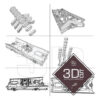 Batmovel Quebra Cabeça 3d Miniatura Em Mdf - Image 7