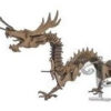 Dragão Chines Quebra Cabeça 3d Miniatura Em Mdf
