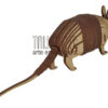 Tatu Quebra Cabeça 3d Miniatura Em Mdf - Image 3