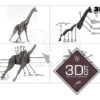 Girafa Quebra Cabeça 3d Miniatura Em Mdf - Image 4