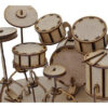 Bateria Quebra Cabeça 3d Miniatura Em Mdf - Image 3