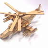 Helicóptero Black Shark Quebra Cabeça 3d Miniatura Em Mdf