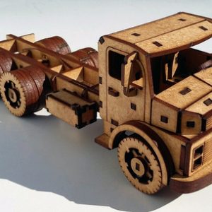 Caminhao scania quebra cuca 3d miniatura em mdf