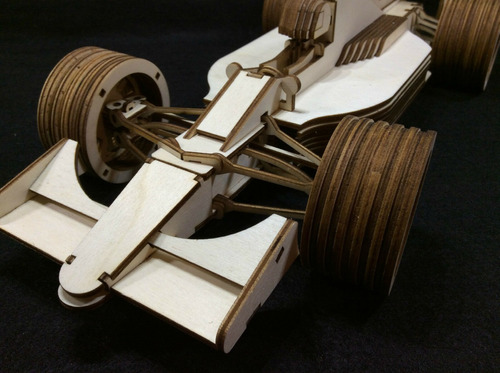 Carro F1 Quebra Cabeça 3d. Miniatura Em Mdf