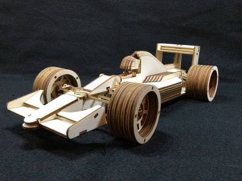 Carro de corrida para montar, Quebra-Cabeça 3D, 67 peças, Brinquedo MDF