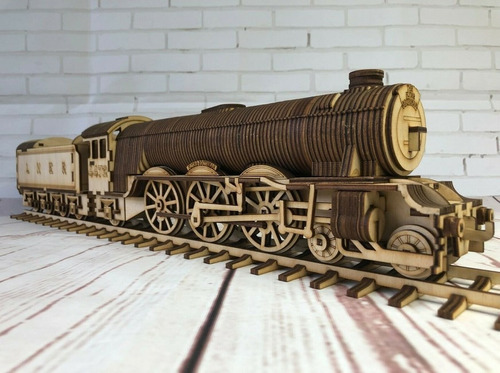 Brinquedo Quebra Cabeça 3D Trem Locomotiva Maria Fumaça Mdf