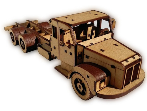 Caminhao scania quebra cuca 3d miniatura em mdf