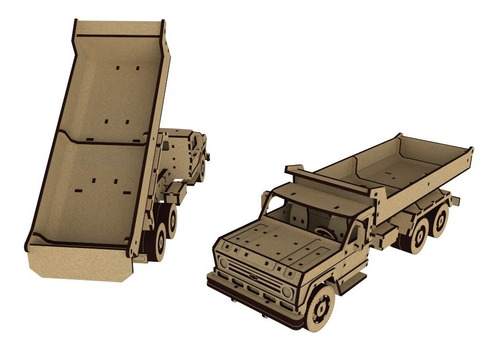 Quebra-Cabeça 3D, CAMINHÃO TRUCK COM CARROCERIA 87 peças em MDF -  DINOBRINQUE # Todos os Modelos de Quebra-Cabeça 3D Dinobrinque