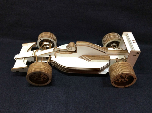 Carro F1 Quebra Cabeça 3d. Miniatura Em Mdf