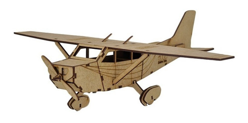 QUEBRA-CABEÇA-3D-AVIÃO-CAÇA-MDF-CRU