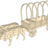 Carroça De Boi Quebra Cabeça 3d Miniatura Em Mdf
