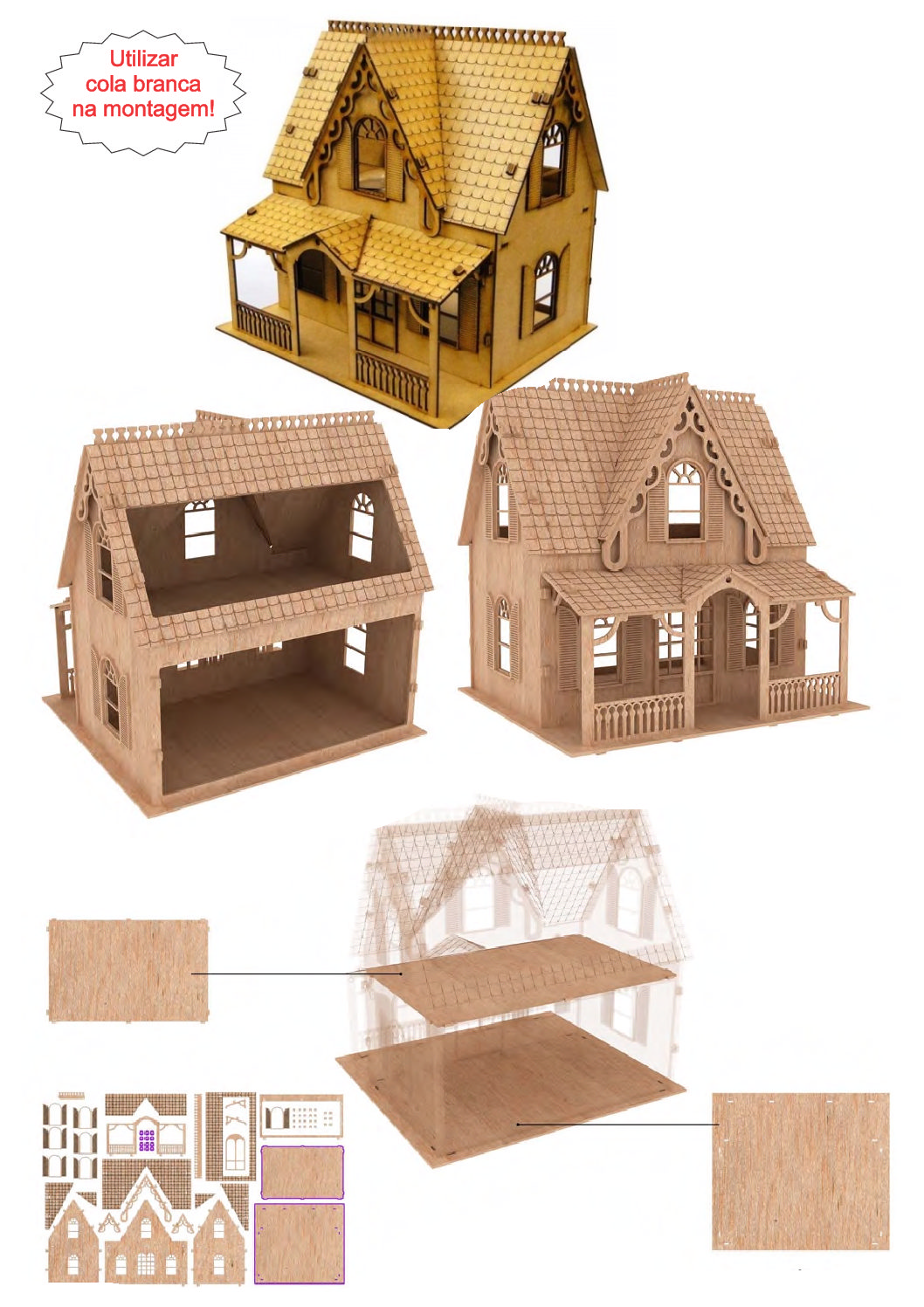 KIT MOVEIS P Quebra Cabeça 3d Miniatura Em Mdf - Talharte