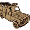 Land Rover Defender 110 Serie Ouro Quebra Cabeça 3d Miniatura Em Mdf